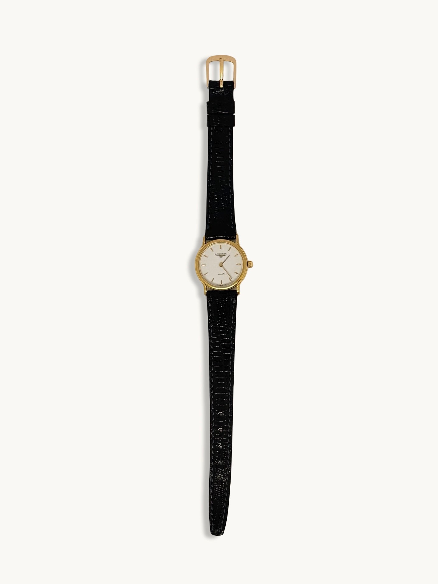 Vintage Longines Classic Gold Tone White Dial Watch
