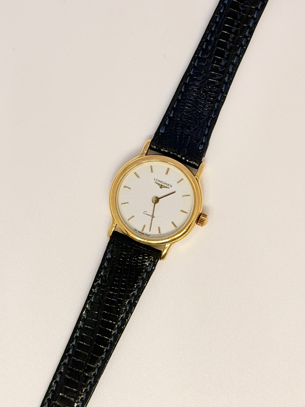 Vintage Longines Classic Gold Tone White Dial Watch