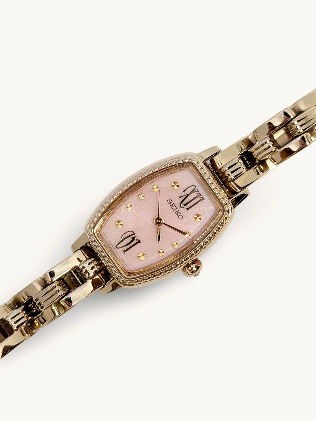 Vintage Seiko Solar Pink Dial Ladies Watch
