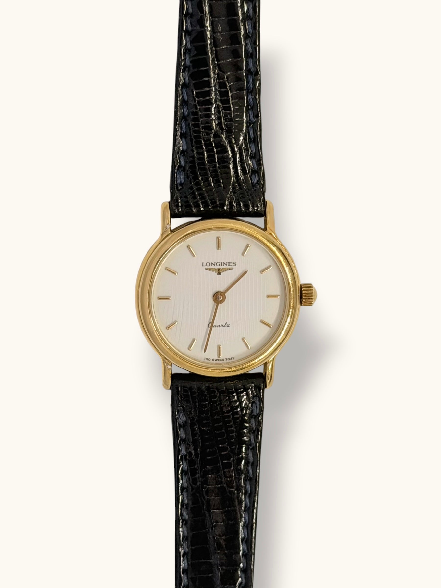Vintage Longines Classic Gold Tone White Dial Watch