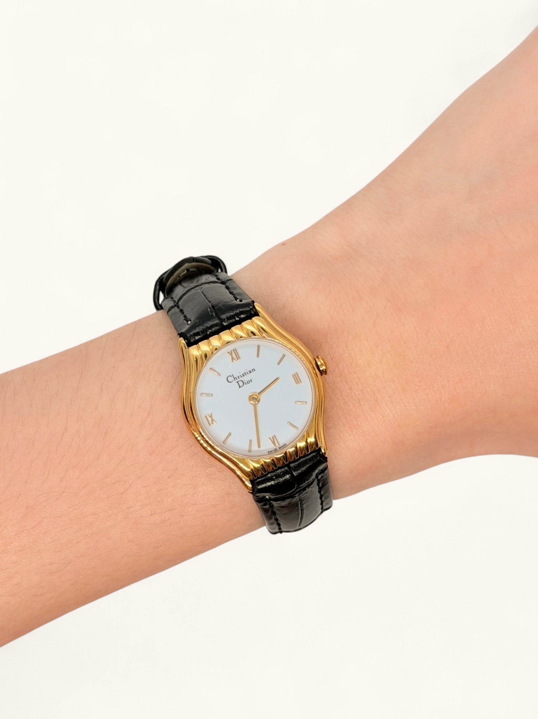 Vintage Christian Dior 3048 Gold Watch
