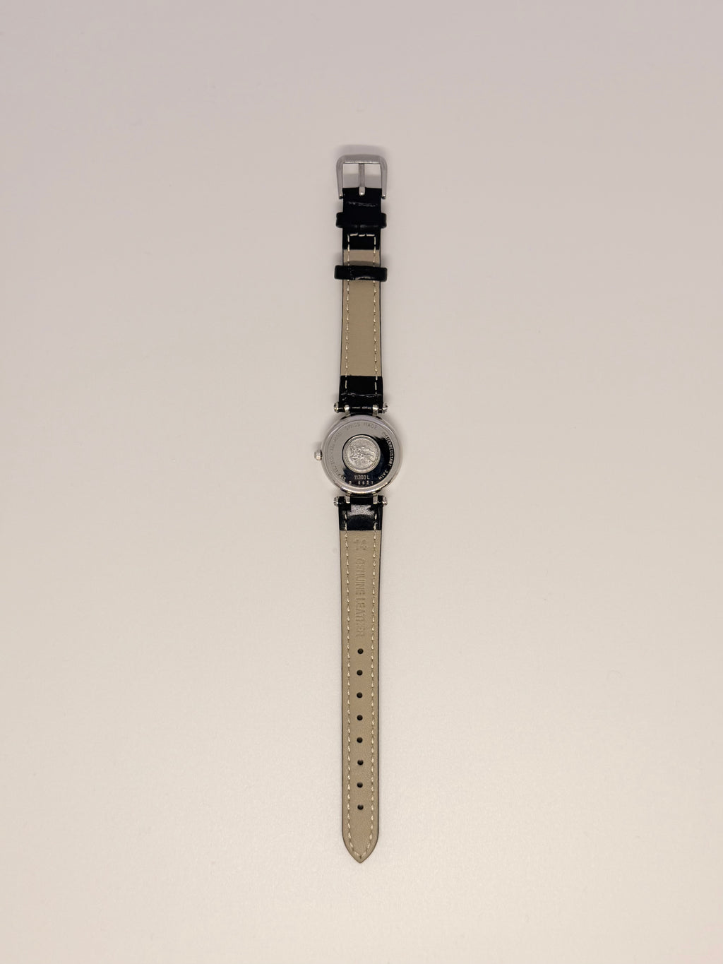 Vintage Burberry 11300L Silver Guilloché Dial Watch