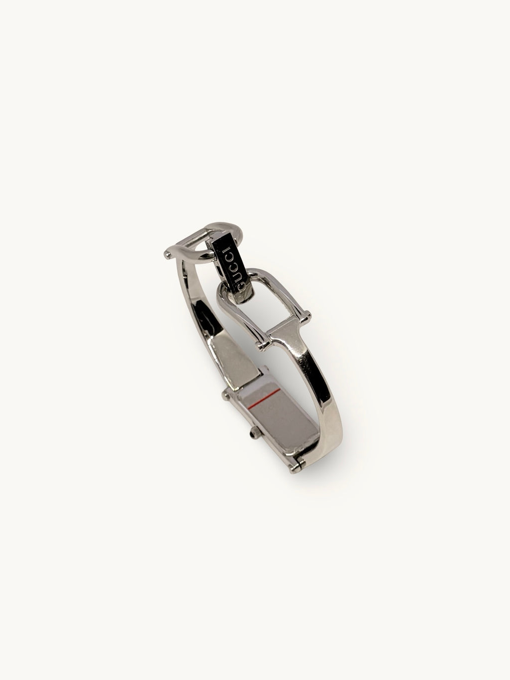 Vintage Gucci 1500L Horsebit Silver Bangle Watch (with Box)