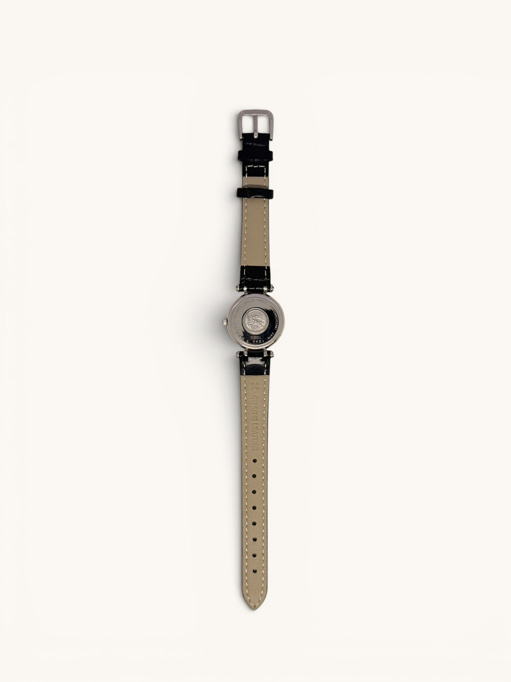Vintage Burberry 11300L Silver Tone Watch