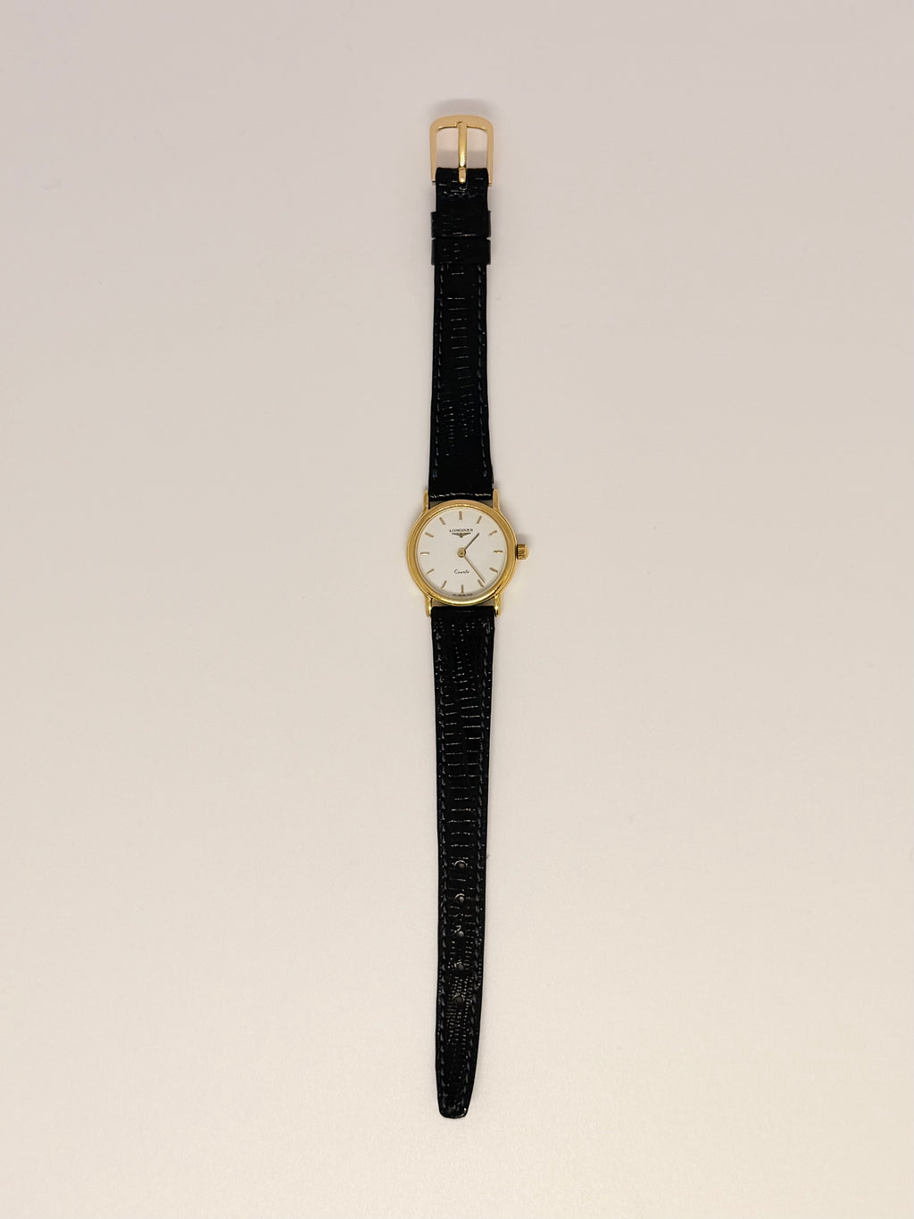 Vintage Longines Classic Gold Tone White Dial Watch