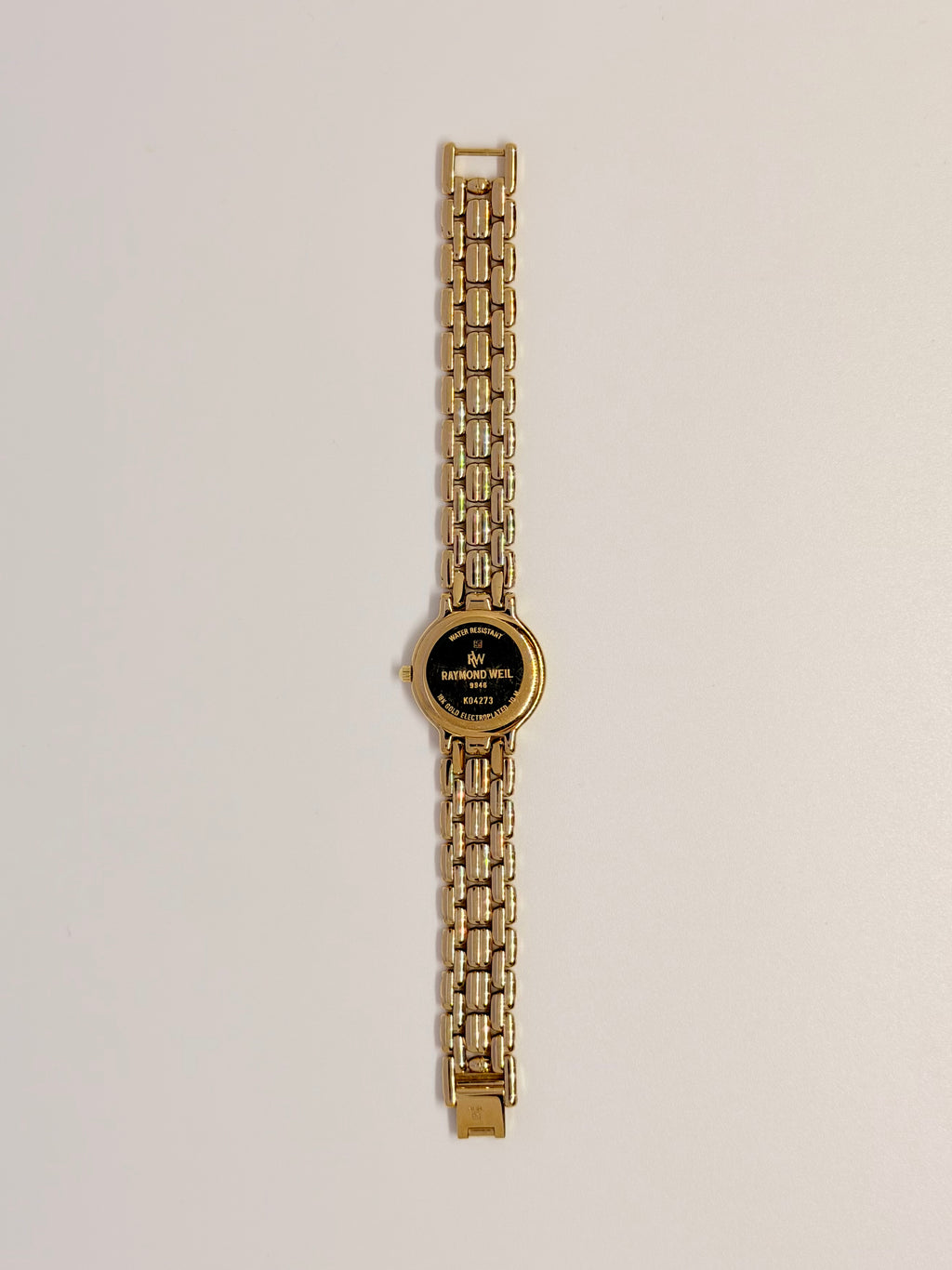 Vintage Raymond Weil Fidelio Diamond Dial 18k Gold-Plated Watch