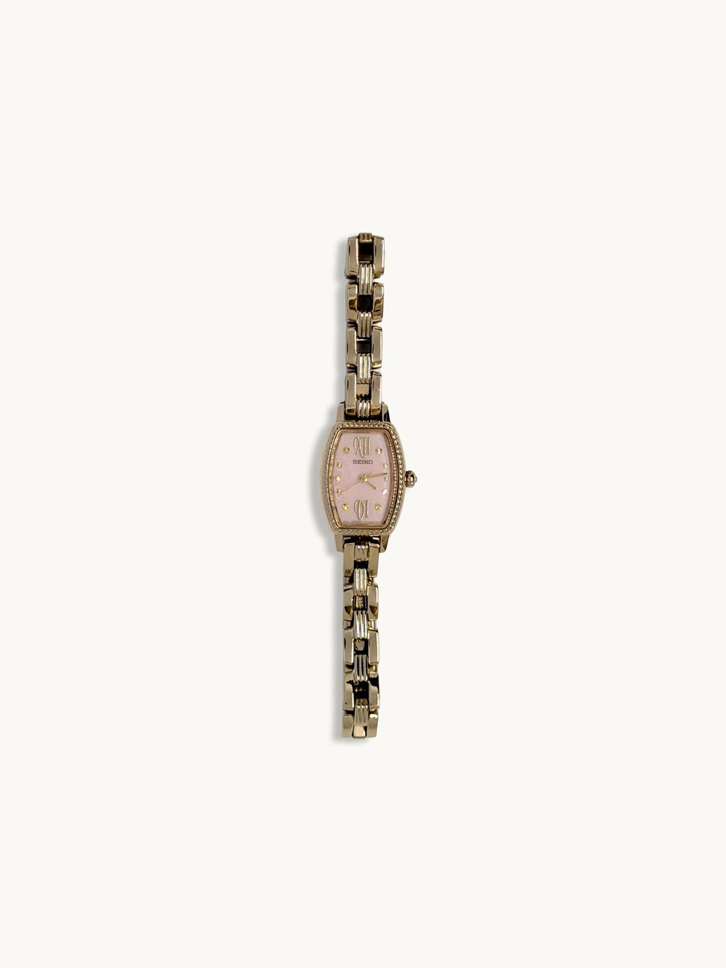 Vintage Seiko Solar Pink Dial Ladies Watch