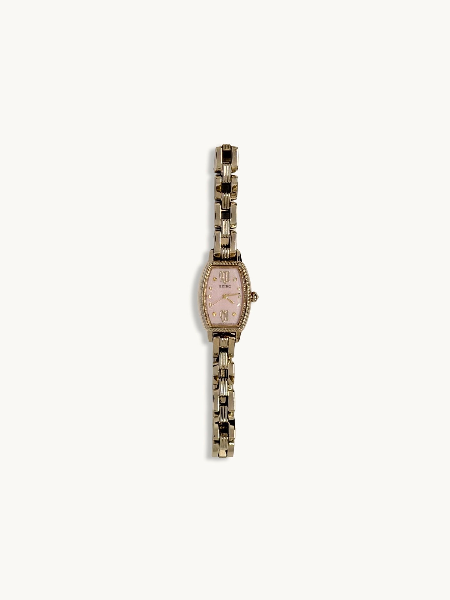 Vintage Seiko Solar Pink Dial Ladies Watch