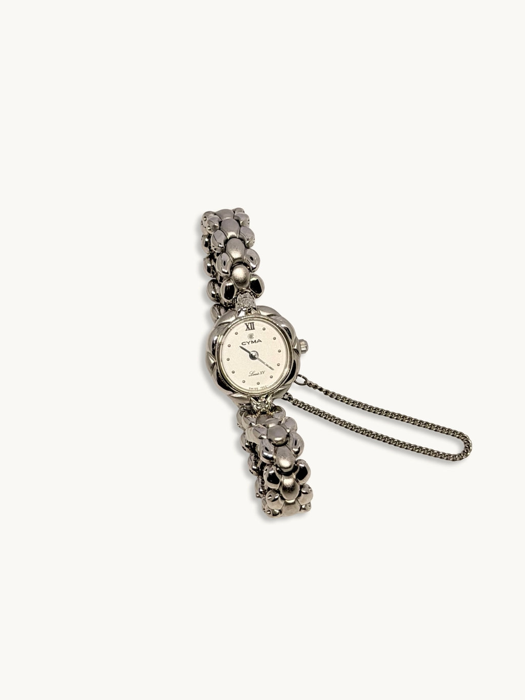 Vintage Cyma Louis XV Silver Watch
