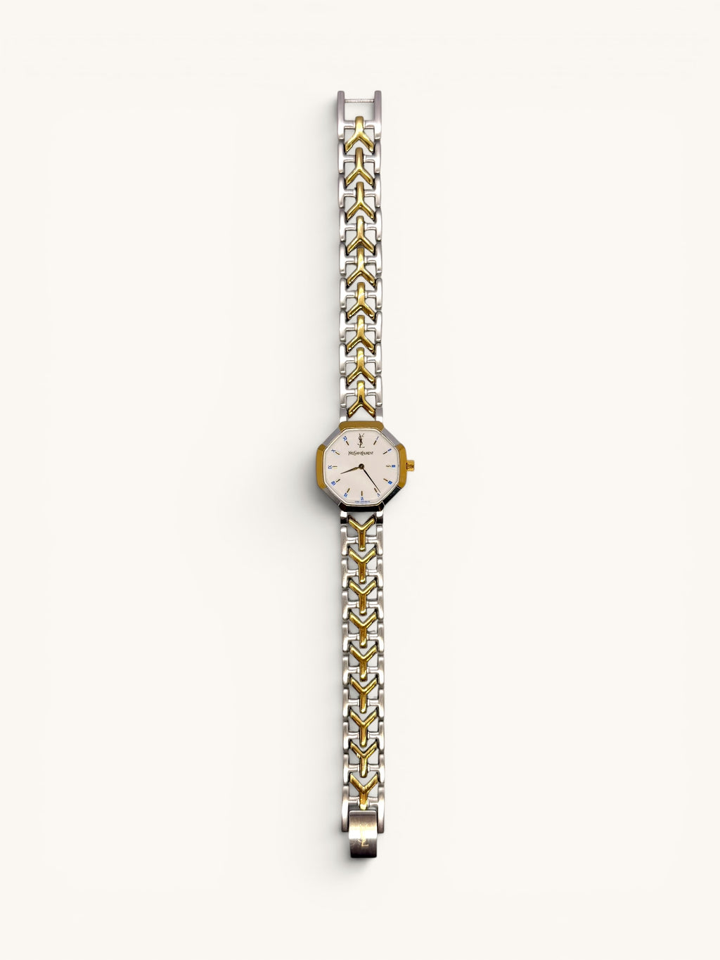 Vintage Yves Saint Laurent Two-Tone Octogonal Watch