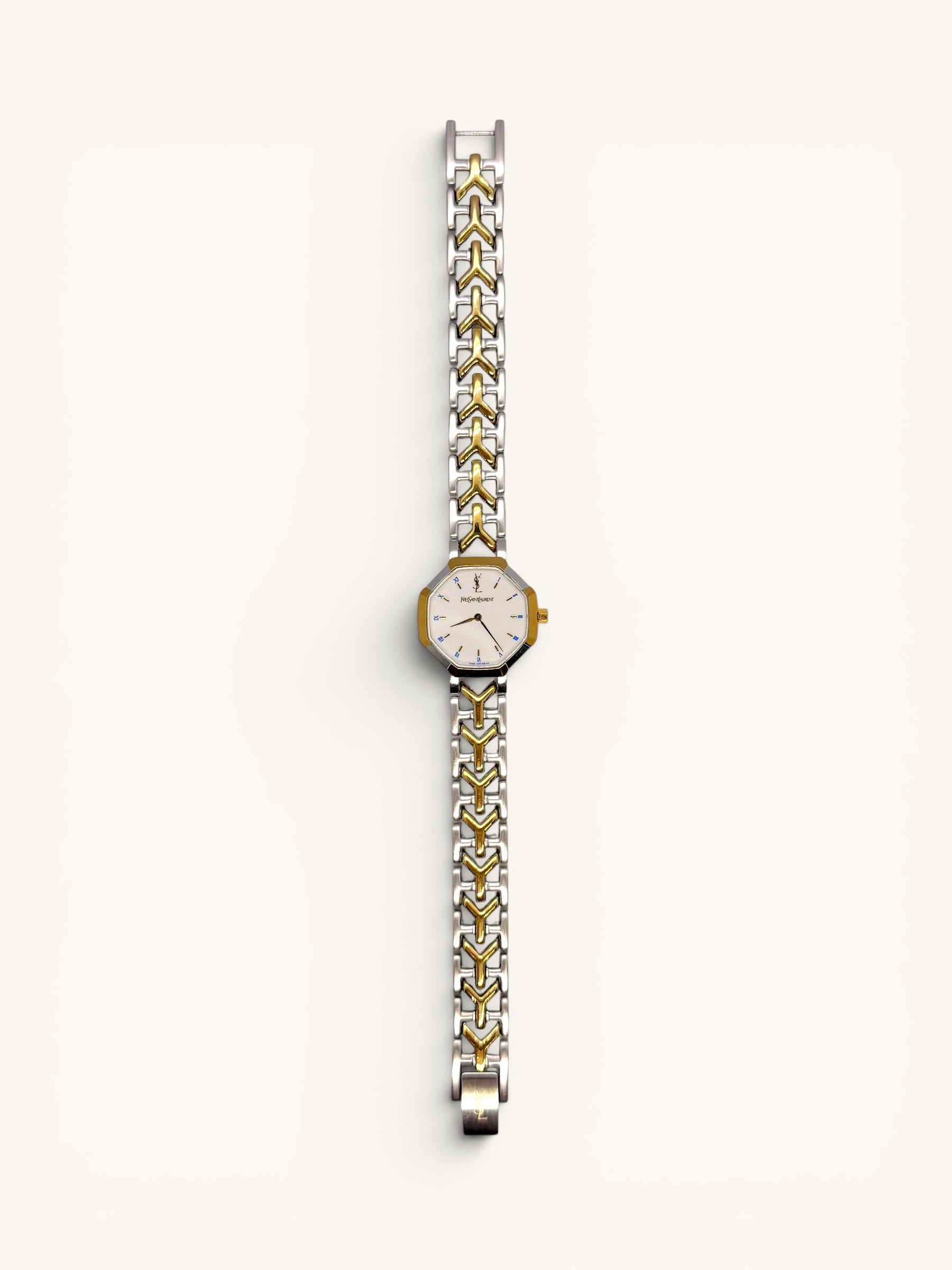 Vintage Yves Saint Laurent Two-Tone Octogonal Watch