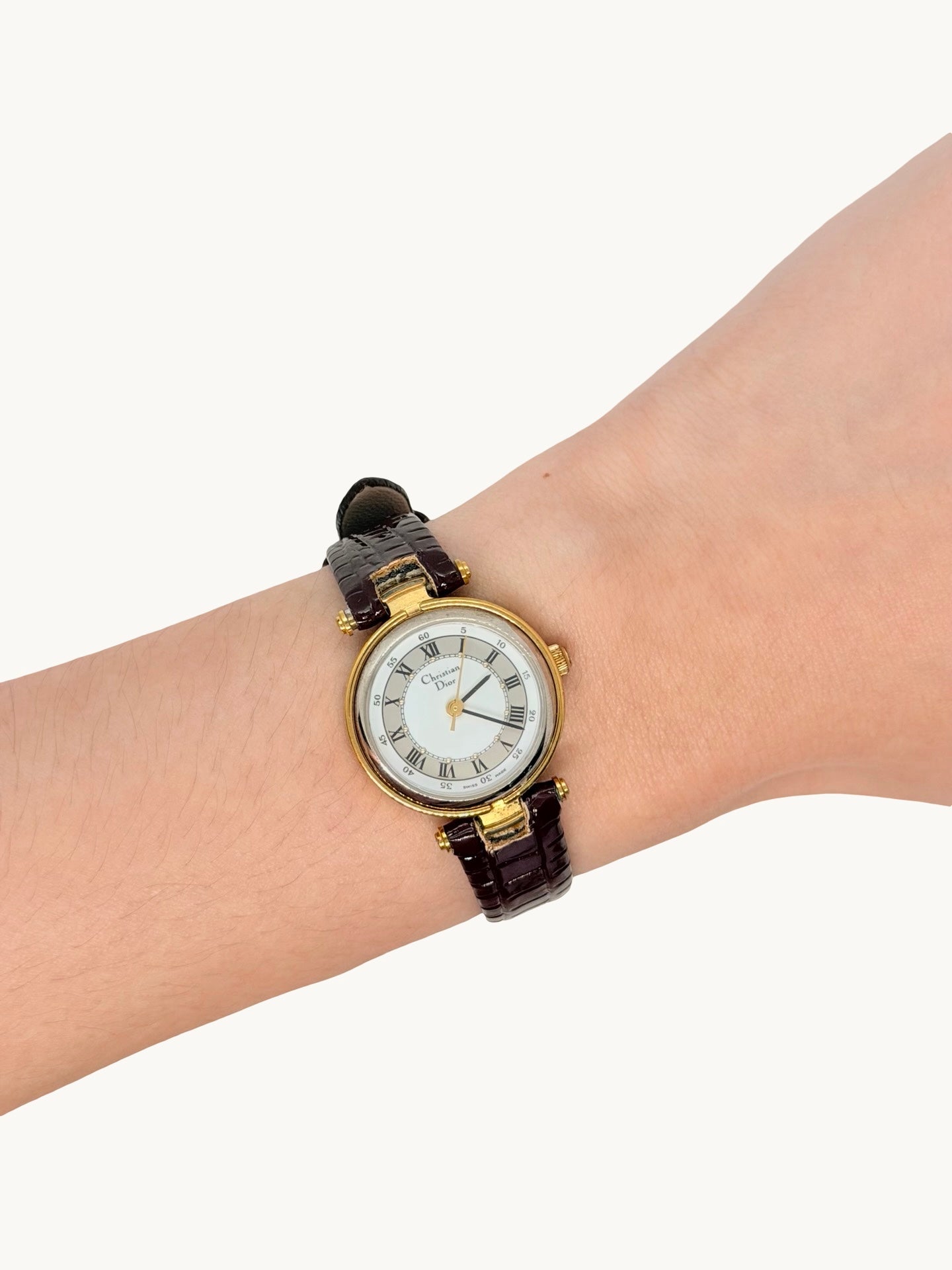 Vintage Christian Dior 3005 Gold Watch