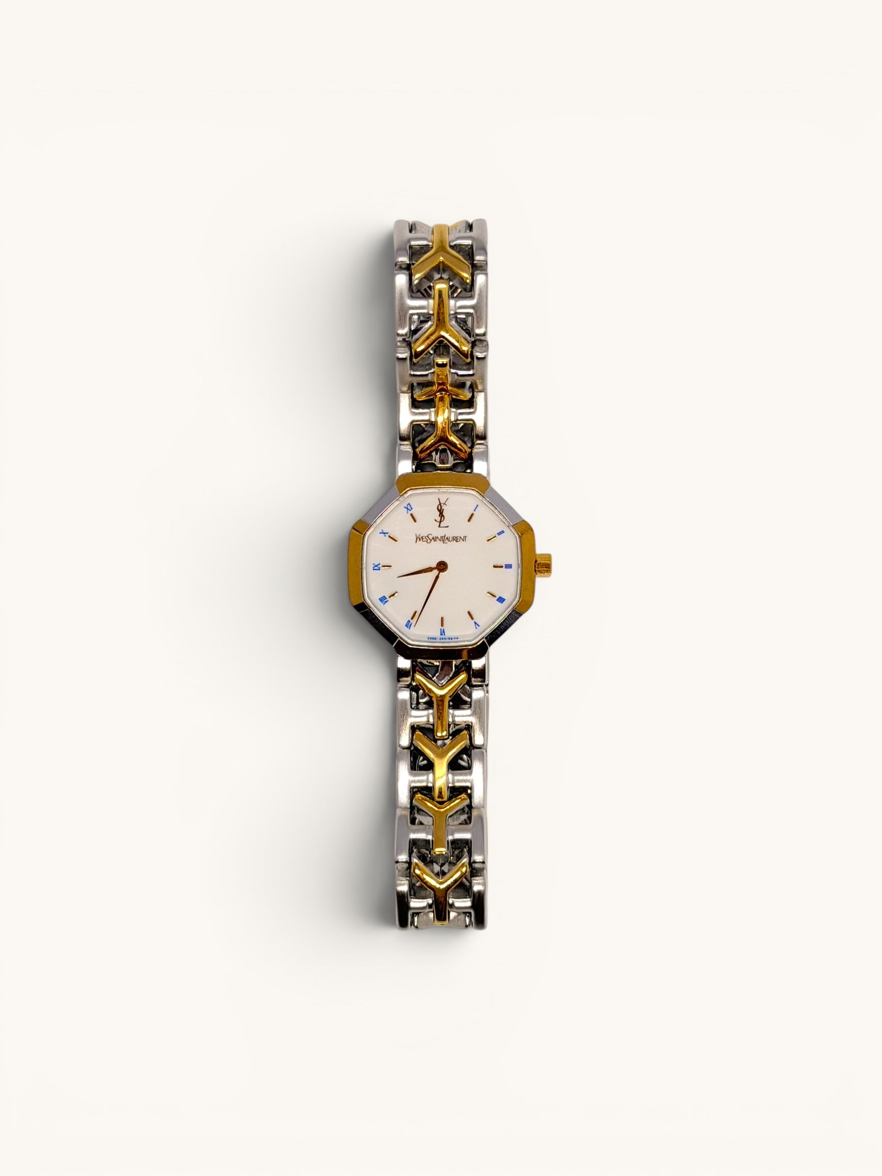 Vintage Yves Saint Laurent Two-Tone Octogonal Watch