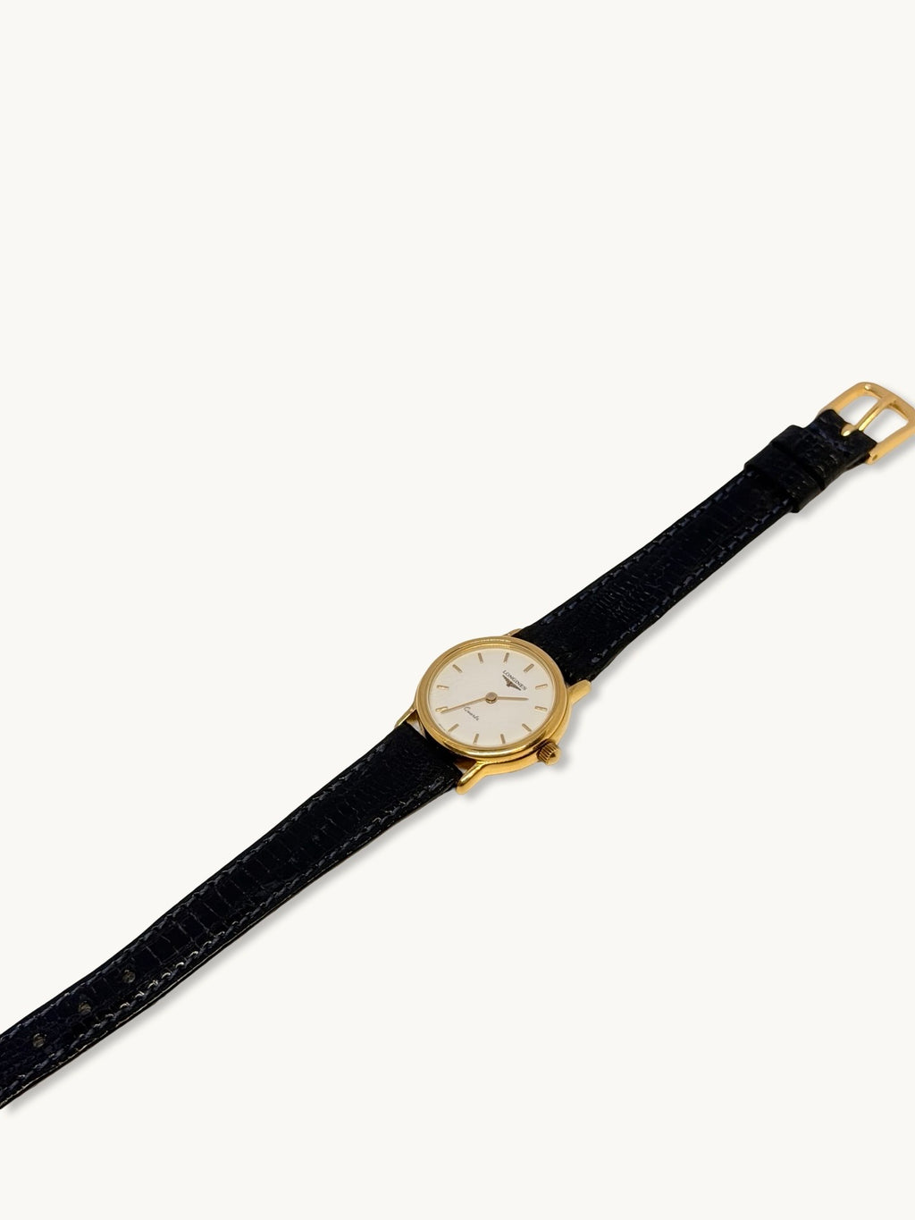 Vintage Longines Classic Gold Tone White Dial Watch