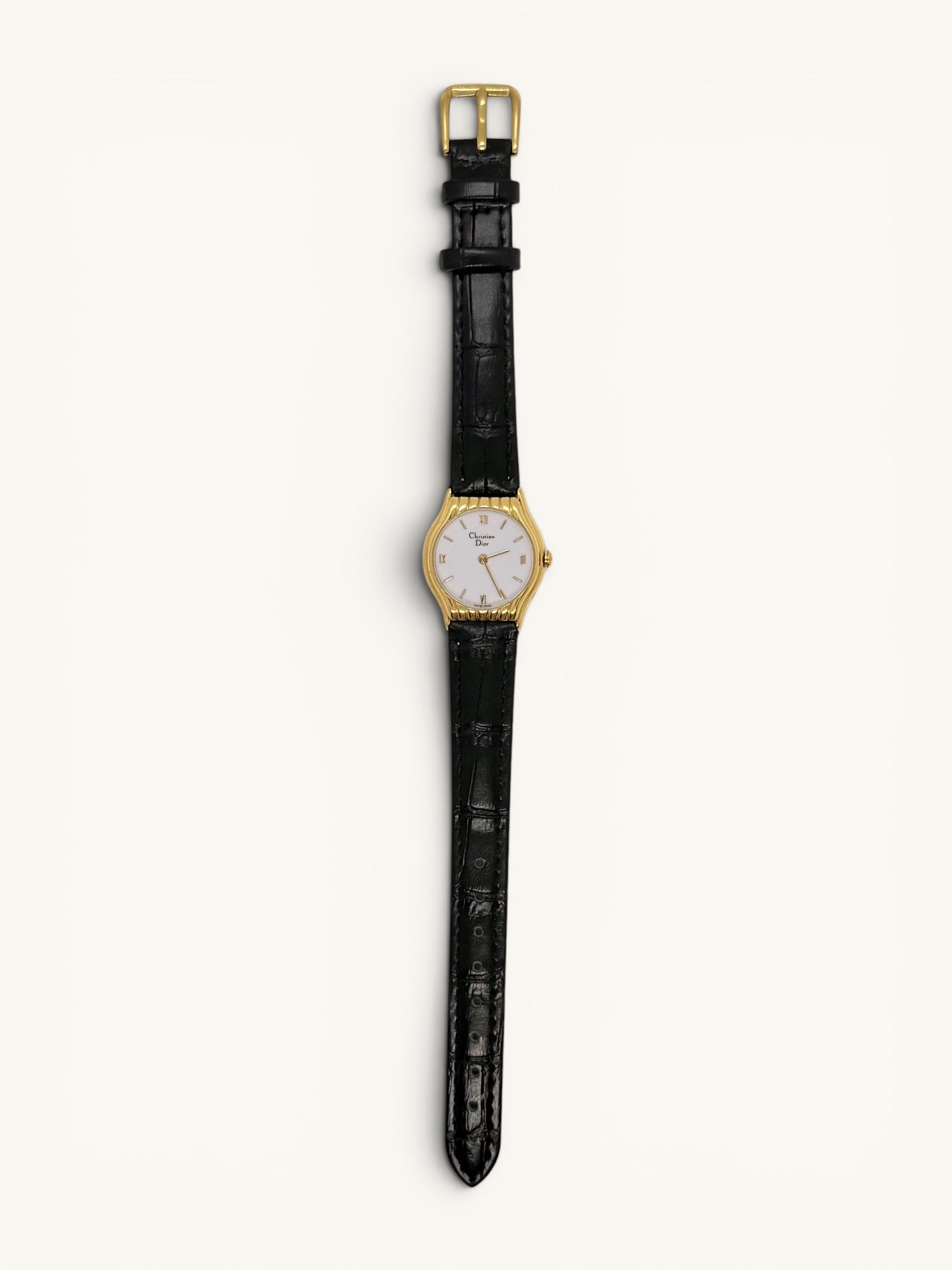 Vintage Christian Dior 3048 Gold Watch