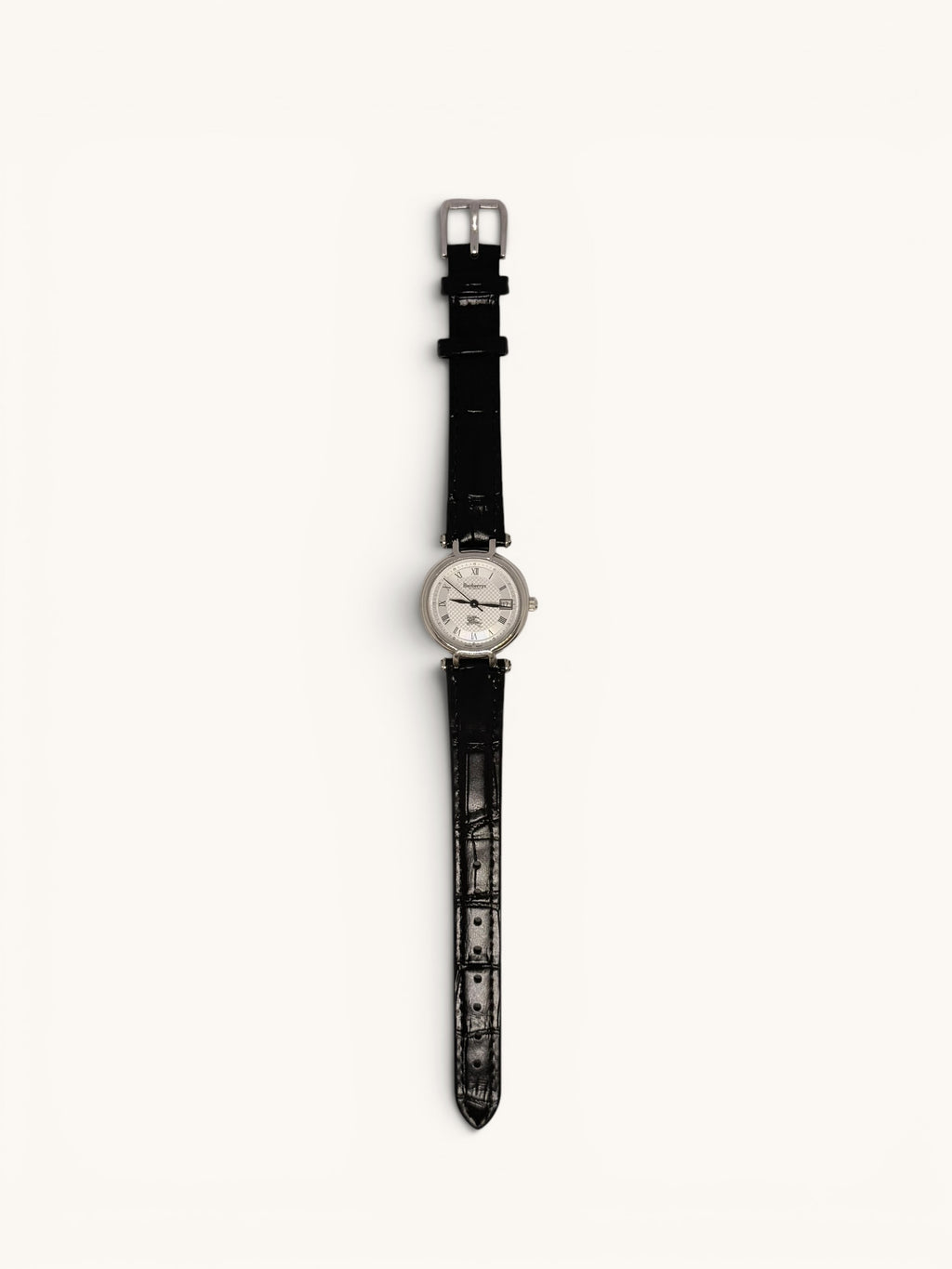 Vintage Burberry 11300L Silver Tone Watch