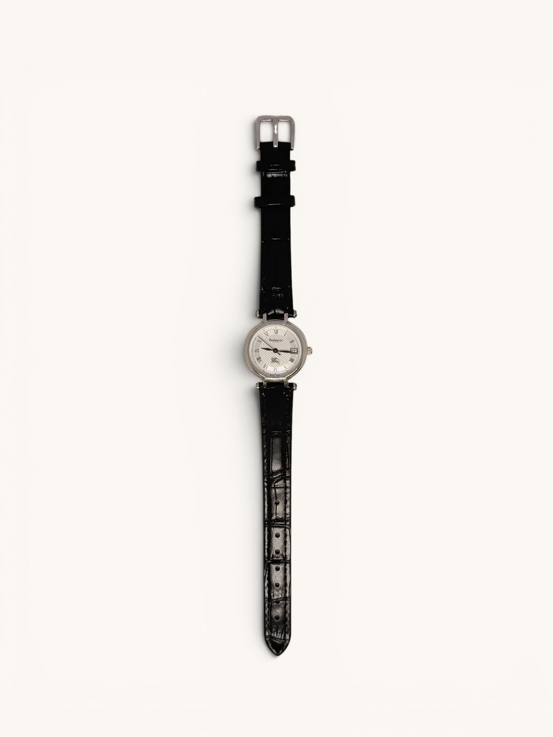 Vintage Burberry 11300L Silver Tone Watch