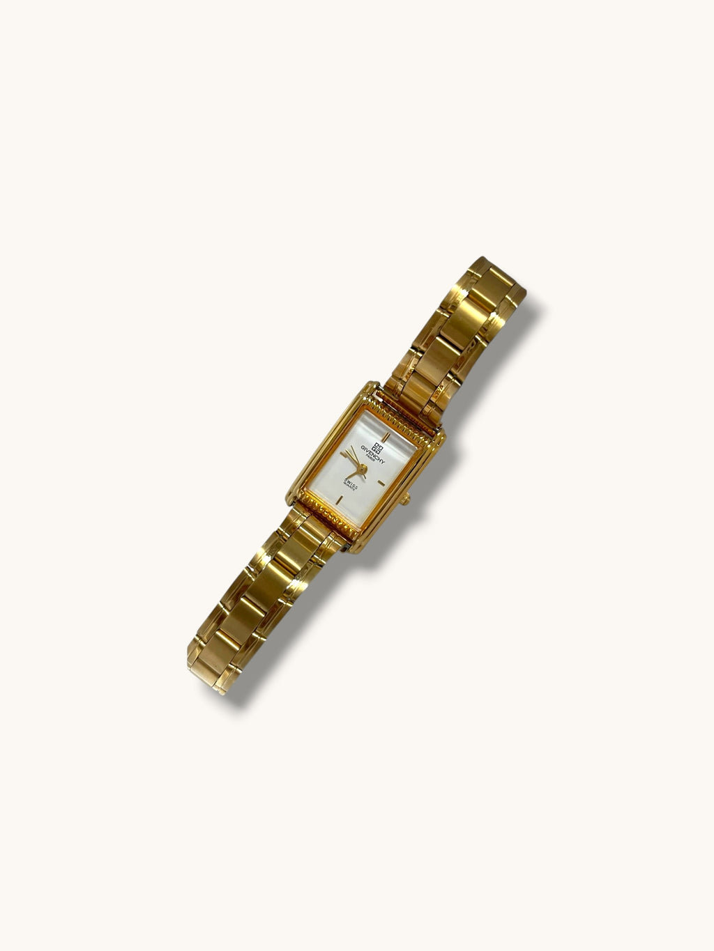Vintage Givenchy Gold Metal Bracelet Watch