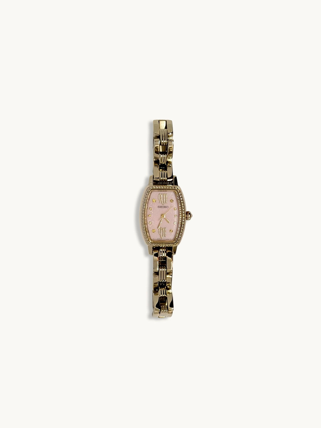 Vintage Seiko Solar Pink Dial Ladies Watch