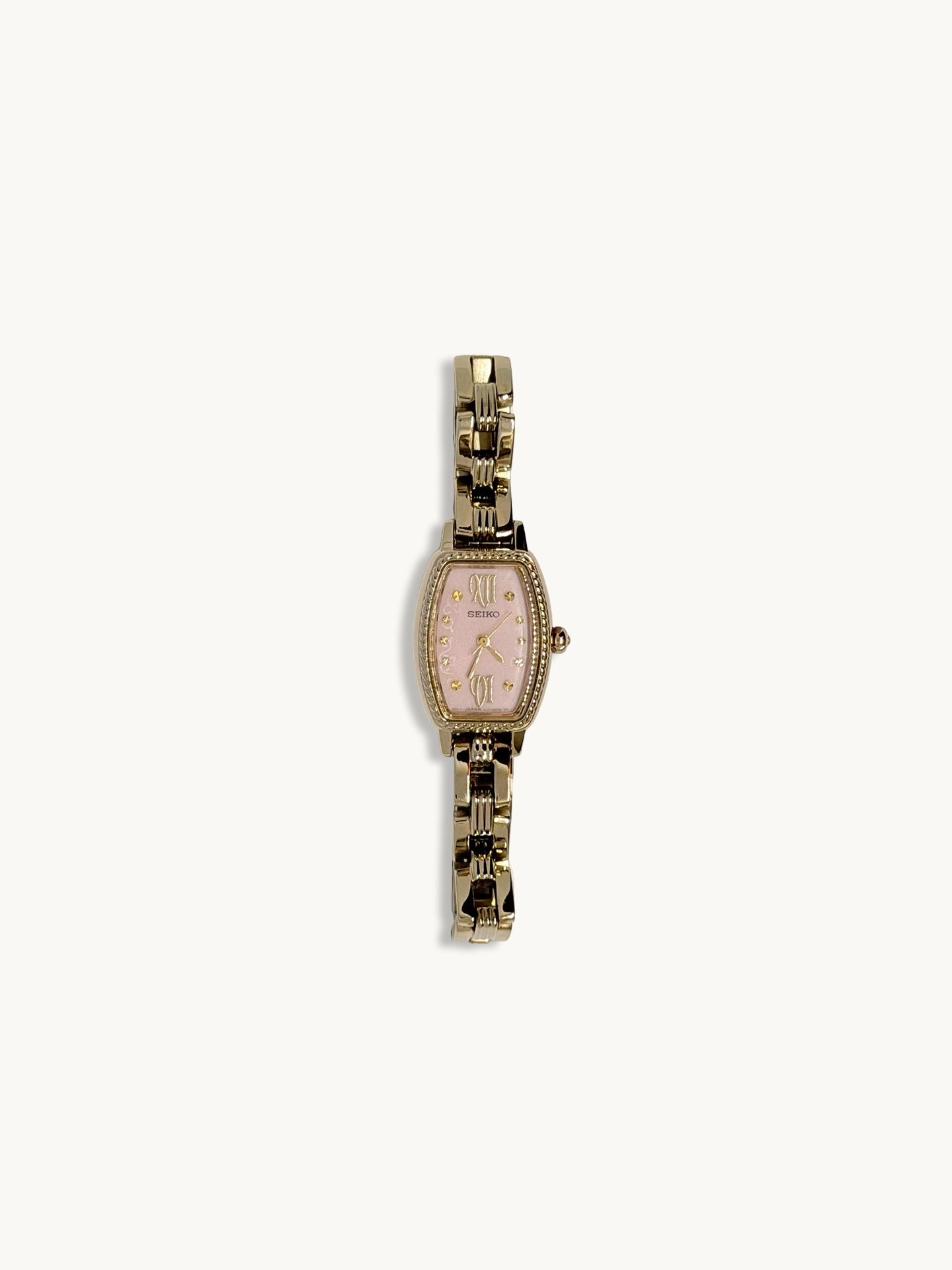 Vintage Seiko Solar Pink Dial Ladies Watch