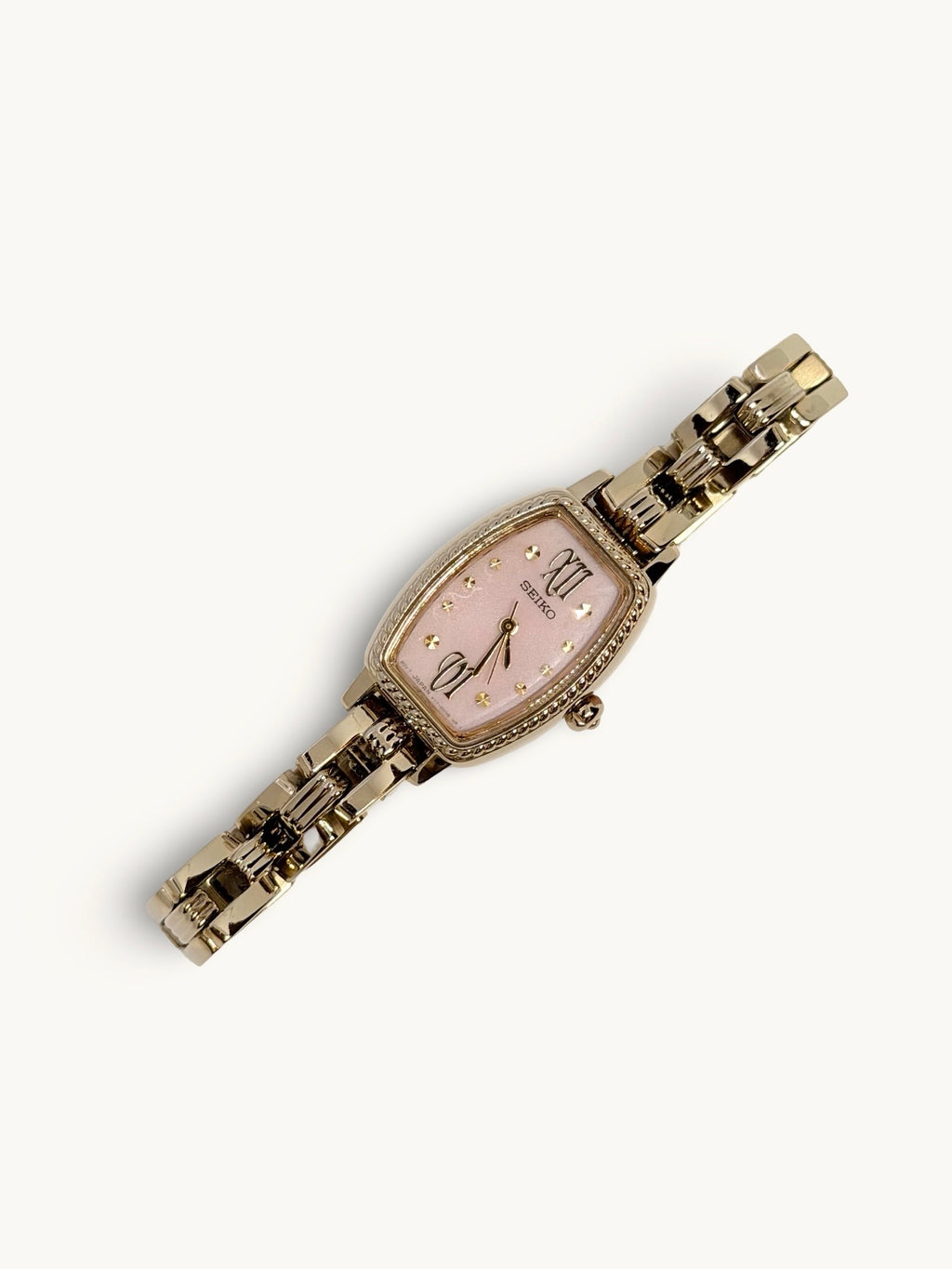 Vintage Seiko Solar Pink Dial Ladies Watch