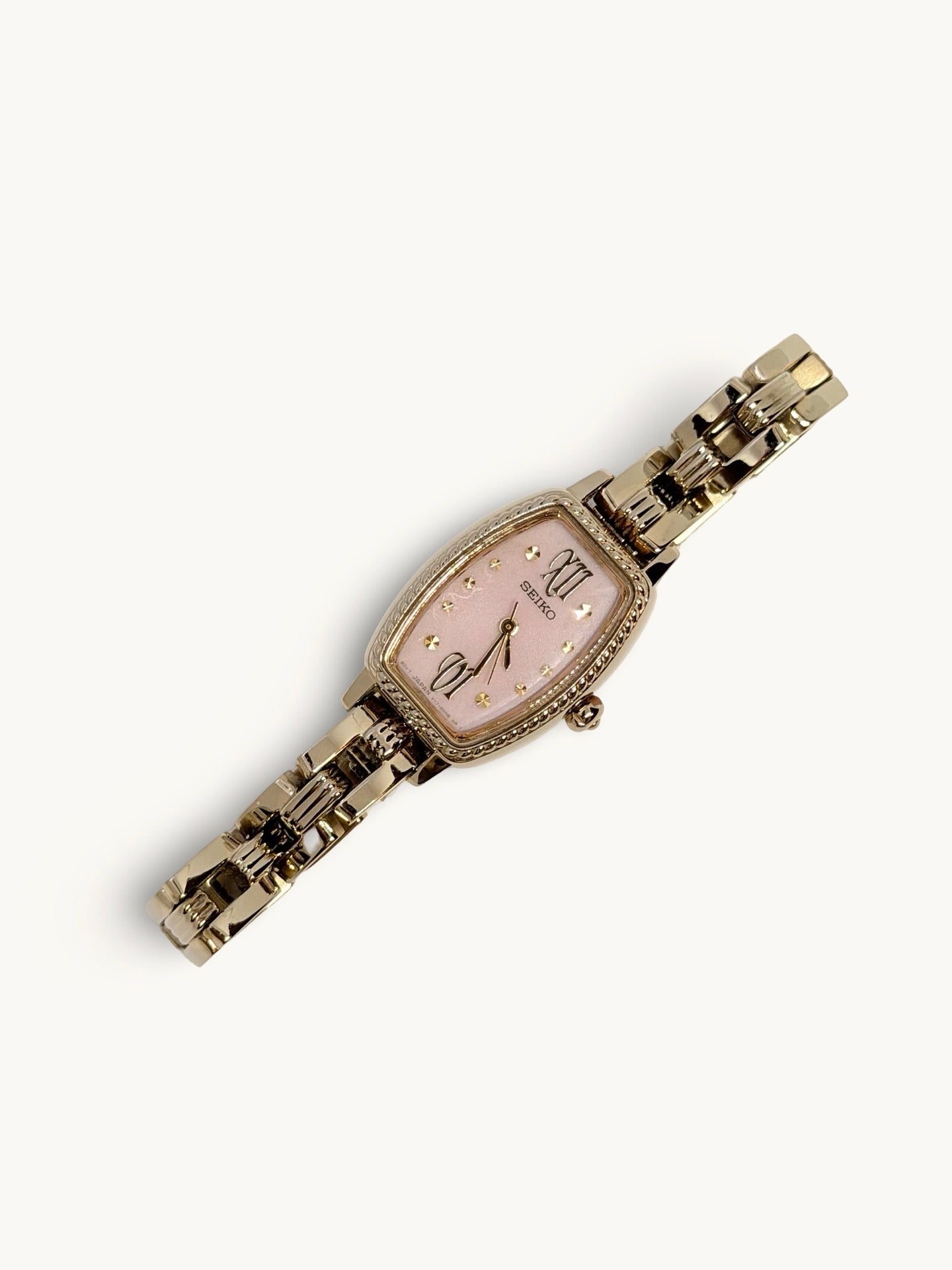Vintage Seiko Solar Pink Dial Ladies Watch