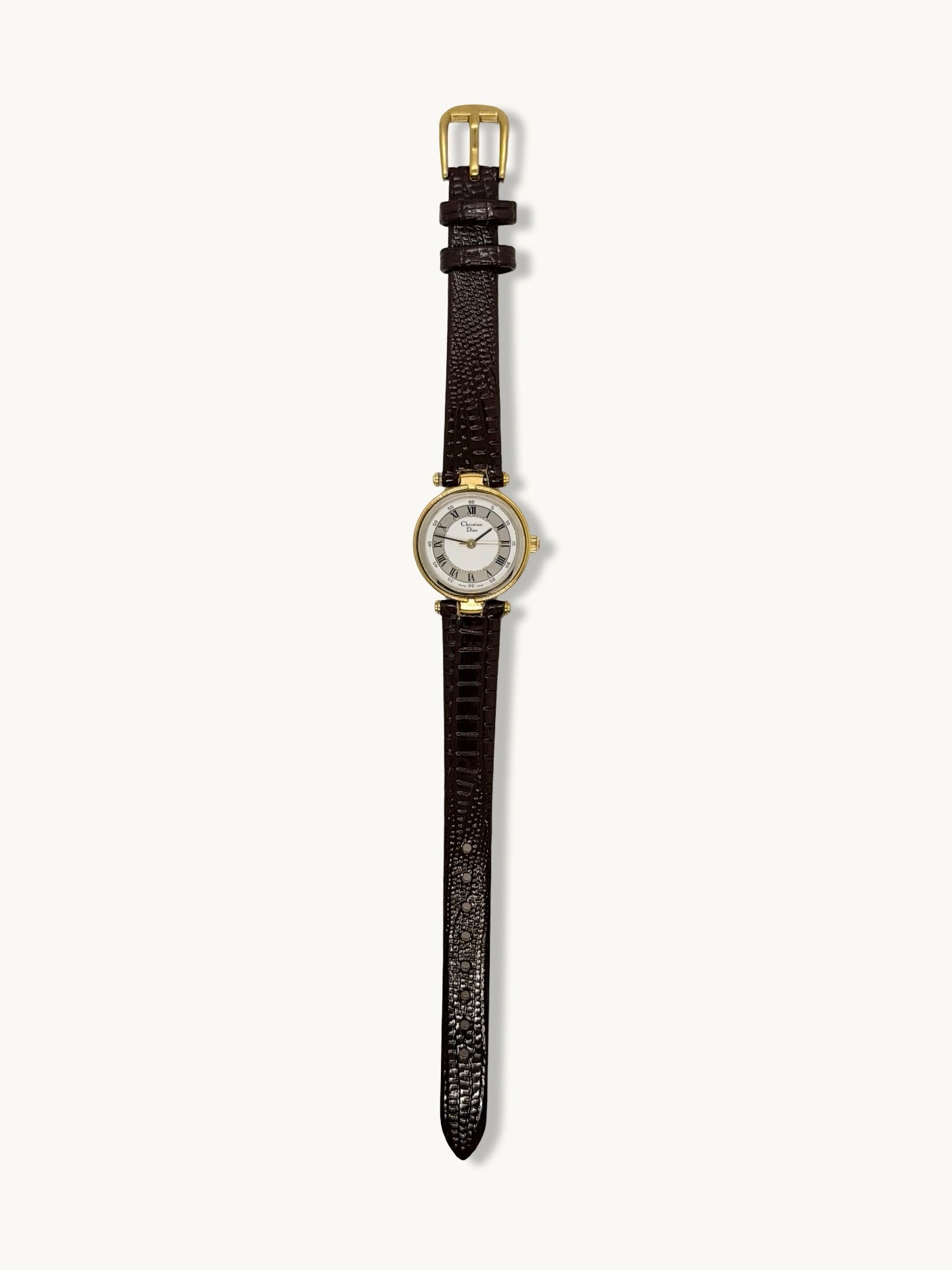 Vintage Christian Dior 3005 Gold Watch