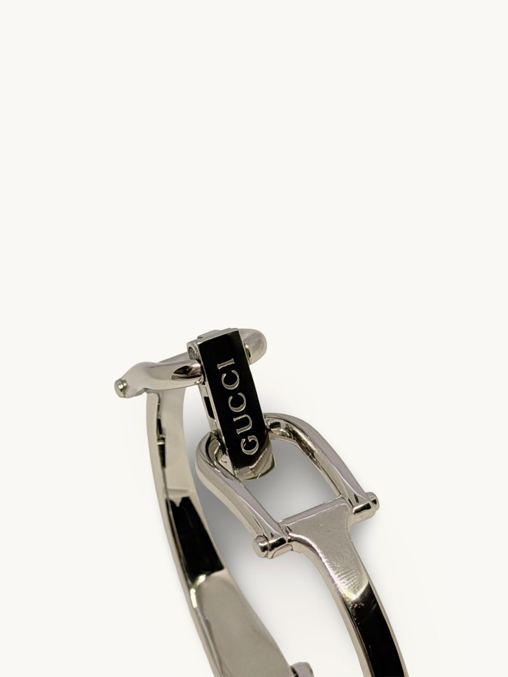 Vintage Gucci 1500L Horsebit Silver Bangle Watch (with Box)