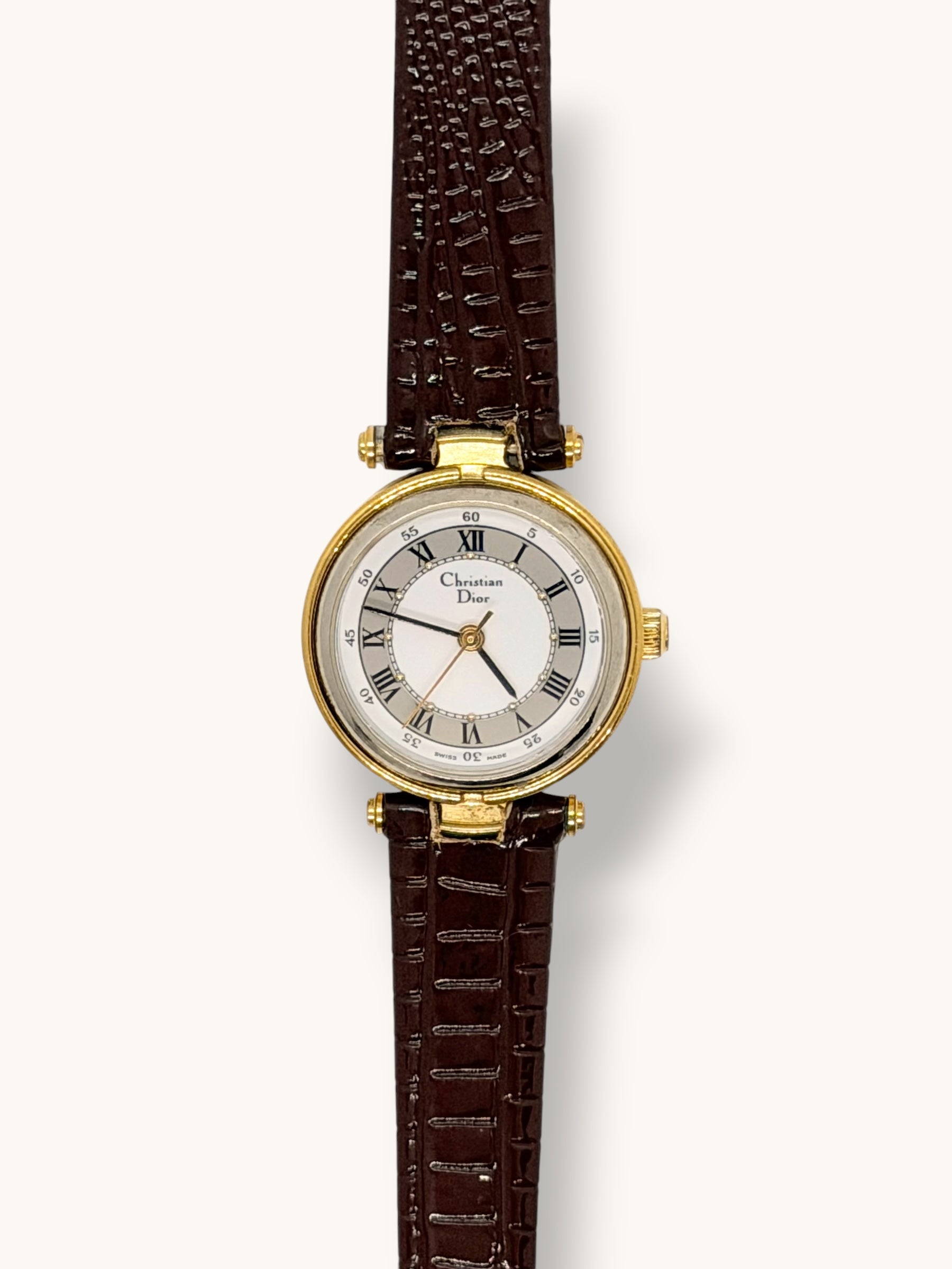 Vintage Christian Dior 3005 Gold Watch