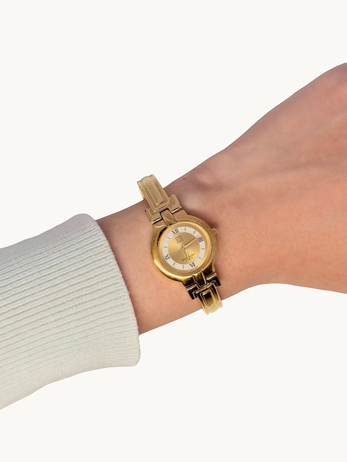 Vintage Givenchy Millesime Gold Bangle Watch